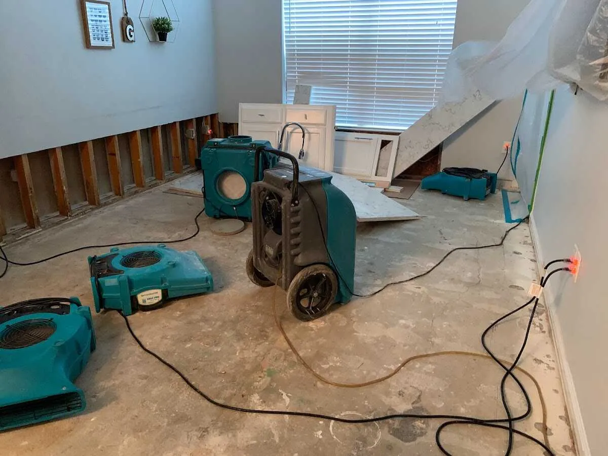 Dehumidifier in flood-cut room for Water Extraction & Removal in Waupun